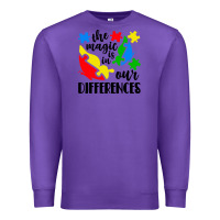 Purple the magic is in our differences Premium Sweatshirt - CowhideDigitalArt