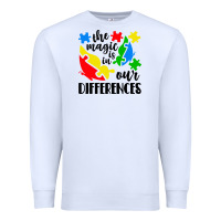 White the magic is in our differences Premium Sweatshirt - CowhideDigitalArt