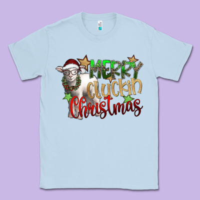 Merry Cluckin Christmas Classic Tee Designed By Sublimationcraftshop