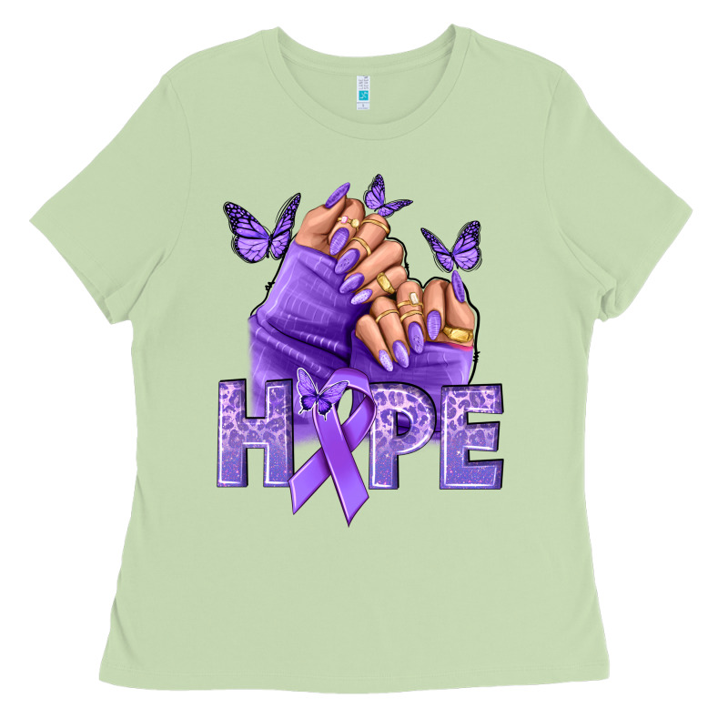 Hope All Cancers Nails Ladies Tee by NancyCooperArtShop | Teevron