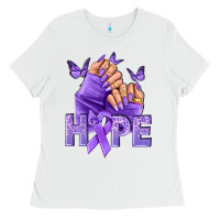 White Hope all Cancers nails Ladies Tee - NancyCooperArtShop