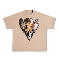 Burro Country Cupid Valentine Cowhide Heart Urban Heavy Tee - Bettercallsaul