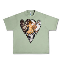 Oil Green Country Cupid Valentine Cowhide Heart Urban Heavy Tee - Bettercallsaul