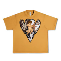 Peanut Butter Country Cupid Valentine Cowhide Heart Urban Heavy Tee - Bettercallsaul