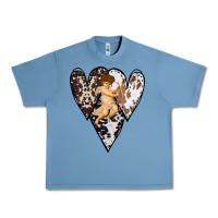 Pebble Blue Country Cupid Valentine Cowhide Heart Urban Heavy Tee - Bettercallsaul