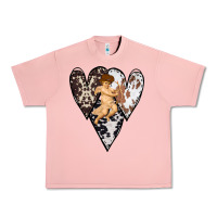 Salmon Country Cupid Valentine Cowhide Heart Urban Heavy Tee - Bettercallsaul