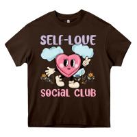 Chocolate Brown self love social club Heavy Core Tee - MaliasSmallBusiness