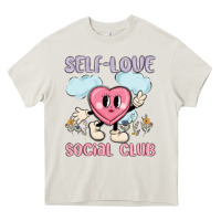 Cream self love social club Heavy Core Tee - MaliasSmallBusiness