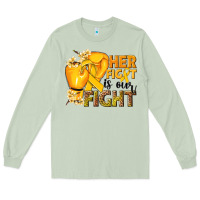 Her Fight Is Our Fight Childhood Cancer Yellow Long Sleeve Tee | Teevron