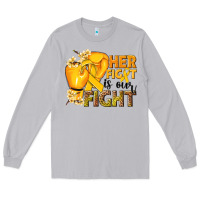 Moon Dust Her fight is our fight Childhood Cancer yellow Long Sleeve Tee - NancyCooperArtShop