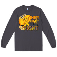 Smoke Her fight is our fight Childhood Cancer yellow Long Sleeve Tee - NancyCooperArtShop