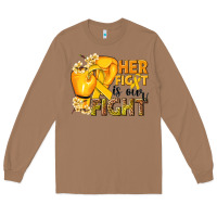 Toasted Coconut Her fight is our fight Childhood Cancer yellow Long Sleeve Tee - NancyCooperArtShop
