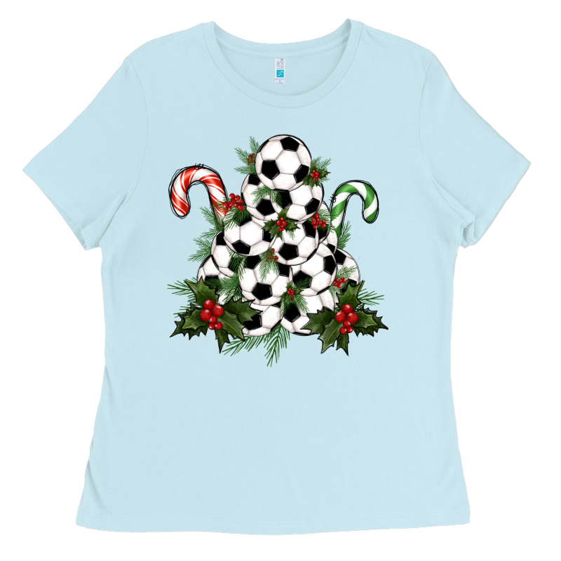 Soccer Tree Christmas Ladies Tee by RanaPortraitStore | Teevron