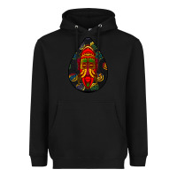 Black african masks teardrop  6 Heavyweight Hoodie - BundleAndBundleShop