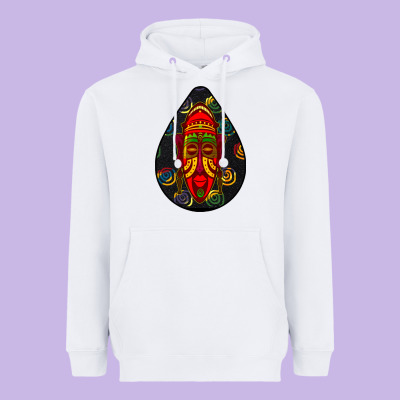 African Masks Teardrop  6 Heavyweight Hoodie Designed By Bundleandbundleshop