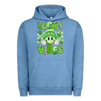 Pigment Pebble Blue lucky vibes Urban Hoodie - Artiststas