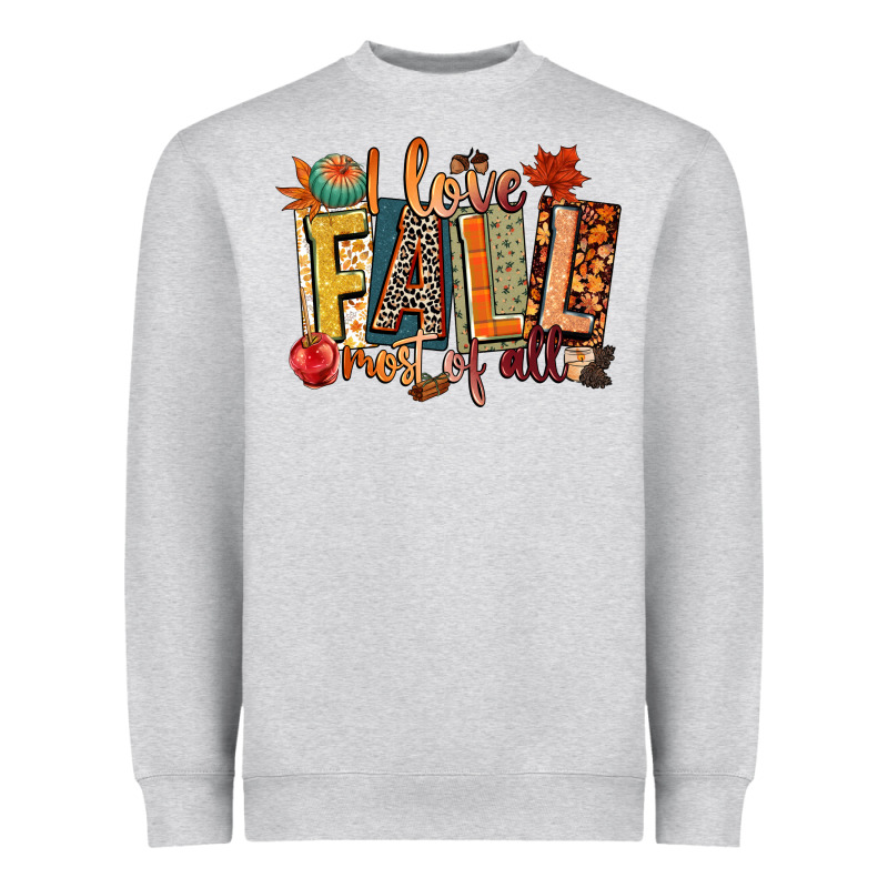 I Love Fall Most Of All Heavyweight Sweatshirt by CowGirlArtShop | Teevron