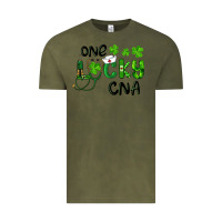 Vintage Olive St. Patrick's Day One Lucky Cna Vintage Tee - RanaPortraitStore