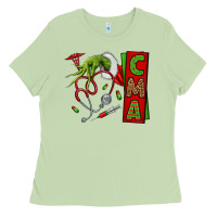 Matcha grinch hand cma nurse Ladies Tee - NancyCooperArtShop