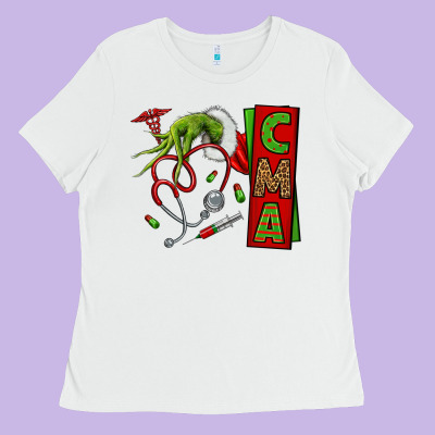 Grinch Hand Cma Nurse Ladies Tee Designed By Nancycooperartshop
