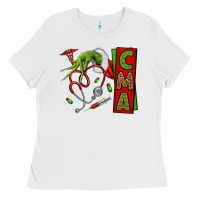 White grinch hand cma nurse Ladies Tee - NancyCooperArtShop