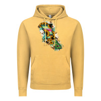 Vintage Mustard Baja California State Of Mexico Map Vintage Hoodie - RanaPortraitStore