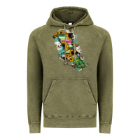 Vintage Olive Baja California State Of Mexico Map Vintage Hoodie - RanaPortraitStore