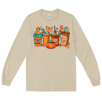 Mushroom Kidney Cancer coffee cups orange ribbon Long Sleeve Tee - NancyCooperArtShop