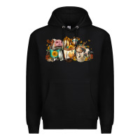Black Cows And Coffee Premium Hoodie - FaDigitalArtStudio