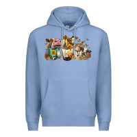 Colony Blue Cows And Coffee Premium Hoodie - FaDigitalArtStudio