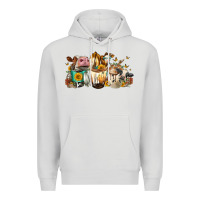 Dove Grey Cows And Coffee Premium Hoodie - FaDigitalArtStudio