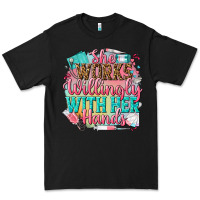 Black she works willingly with her hands Premium Tee - NancyCooperArtShop