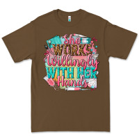 Cacao she works willingly with her hands Premium Tee - NancyCooperArtShop
