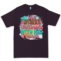 Plum she works willingly with her hands Premium Tee - NancyCooperArtShop