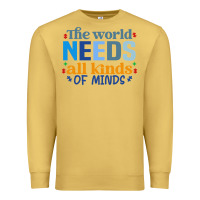Antique Gold The world needs all kinds of minds Premium Sweatshirt - CowhideDigitalArt