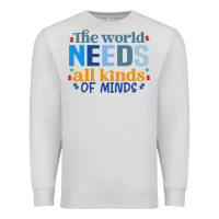 Dove Grey The world needs all kinds of minds Premium Sweatshirt - CowhideDigitalArt