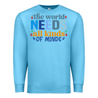 Ocean Blue The world needs all kinds of minds Premium Sweatshirt - CowhideDigitalArt