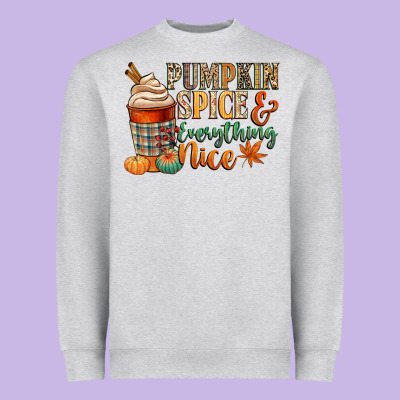 Pumpkin Spice And Everything Nice Heavyweight Sweatshirt Designed By Cowgirlartshop