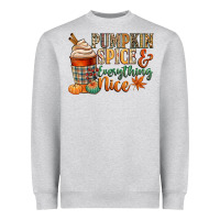 Heather Grey pumpkin spice and everything nice Heavyweight Sweatshirt - CowGirlArtShop