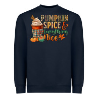 Navy pumpkin spice and everything nice Heavyweight Sweatshirt - CowGirlArtShop