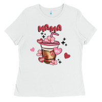 White mama coffee cups Ladies Tee - MaliasSmallBusiness