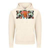Vintage Artic Cowhide Floral Feather Cow Mom Vintage Hoodie - Bettercallsaul