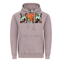 Vintage Zinc Cowhide Floral Feather Cow Mom Vintage Hoodie - Bettercallsaul