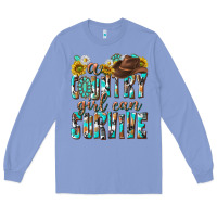 Colony Blue Western a Country Girl Can Survive Long Sleeve Tee - texasbilliewilder
