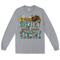 Heather Grey Western a Country Girl Can Survive Long Sleeve Tee - texasbilliewilder