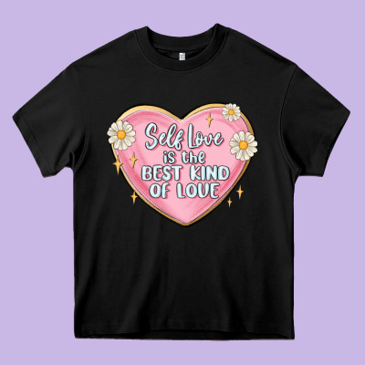 Self Love Is The Best Kind Of Love Malias Heavy Core Tee Designed By Maliassmallbusiness