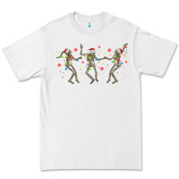 White dancing skeleton christmas Premium Tee - MaliasSmallBusiness