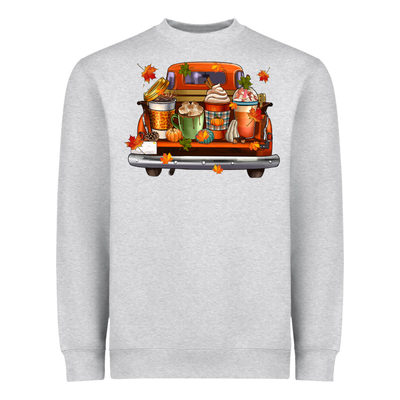 Coffee Cups Truck Heavyweight Sweatshirt by CowGirlArtShop | Teevron