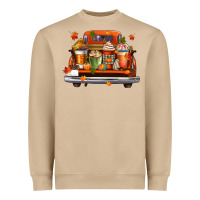 Mushroom coffee cups truck Heavyweight Sweatshirt - CowGirlArtShop