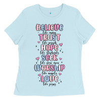 Believe Like Mary Trust Like Joseph Valentine S Da Ladies Tee | Teevron